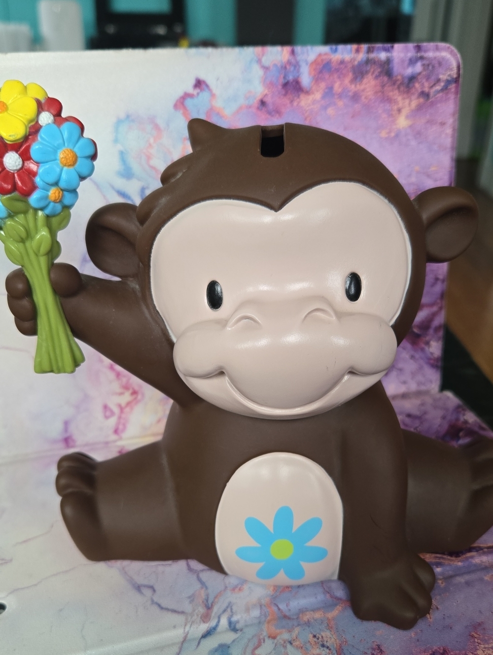 Vintage Old Navy Flower Monkey Piggy Bank Y2K Retro Collectible 2000s Vintage HT